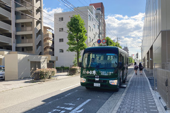 無料送迎バスJR芦屋駅の停車場所の写真