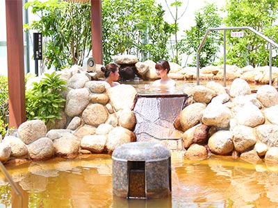 露天風呂の温泉