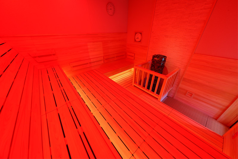 美光サウナの室内
